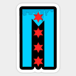 Chicago Flag + Puerto Rican Flag Sticker